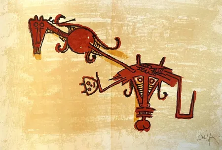 石版画 Lam - El último viaje del buque fantasma