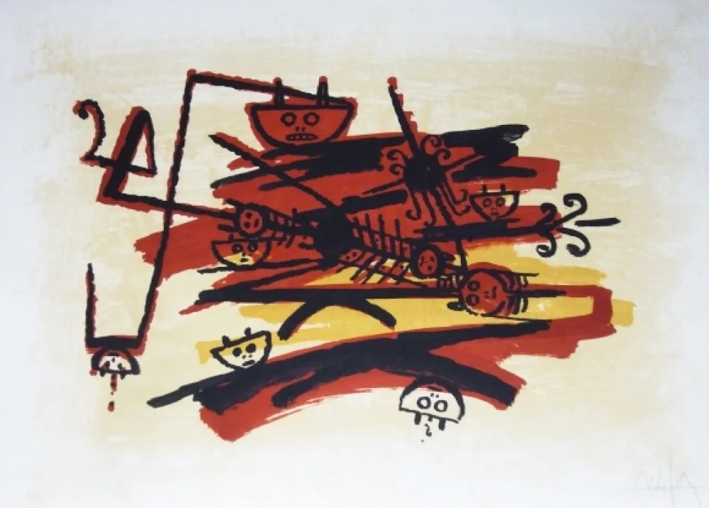 石版画 Lam - El ultimo viaje del buque fantasma - 4