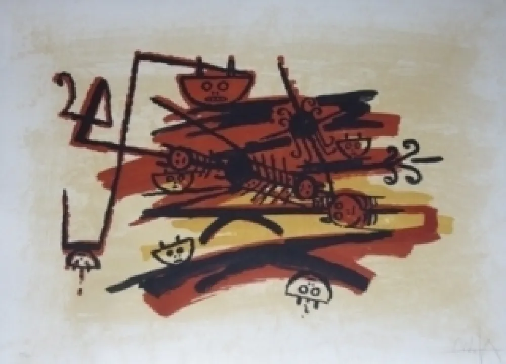 石版画 Lam - El ultimo viaje del buque fantasma