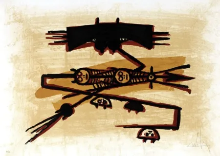 石版画 Lam - El último viaje del buque fantasma III