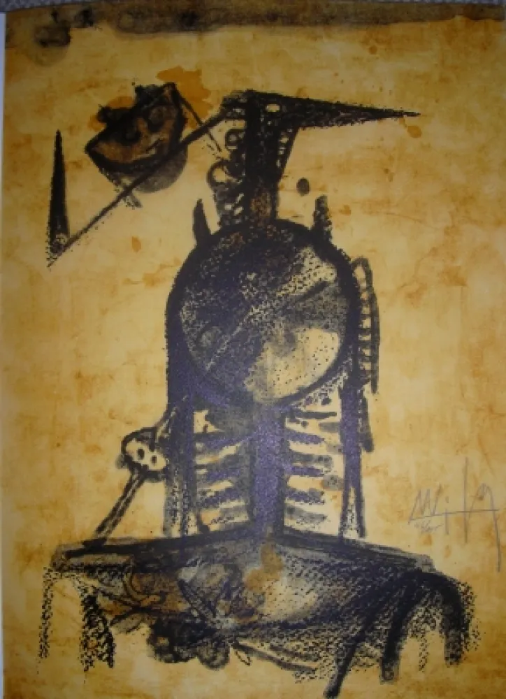 石版画 Lam - Jean Cassou: vingt-deux poèms