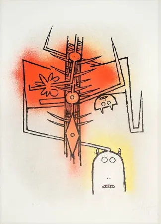 石版画 Lam - Le feu vert