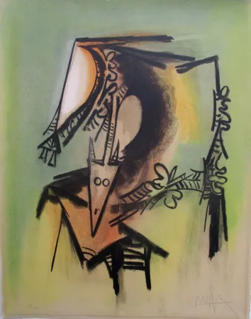 石版画 Lam - Les loa petro enfantent dans la danse