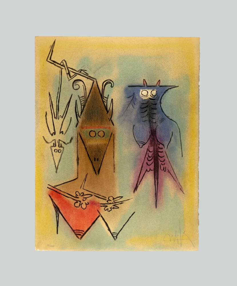 石版画 Lam - Pleni Luna - Démons familiers