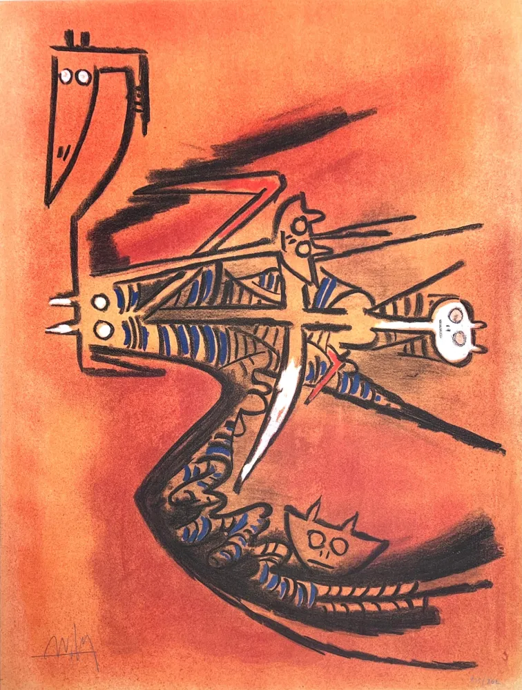 石版画 Lam - Soeur de la gazelle - Pleni Luna 