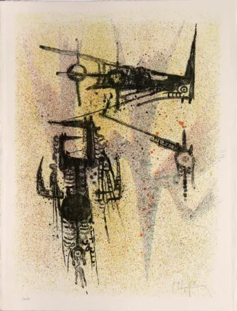 石版画 Lam - Untitled (from the Flight)