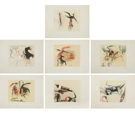 蚀刻飞尘法 Lam - Untitled Suite (TR 7901-7907)