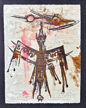 石版画 Lam - Wifredo Lam (1902-1982) - Untitled - Color lithograph - 1970