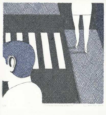 石版画 Lambé - Le talon murmure à l'oreille