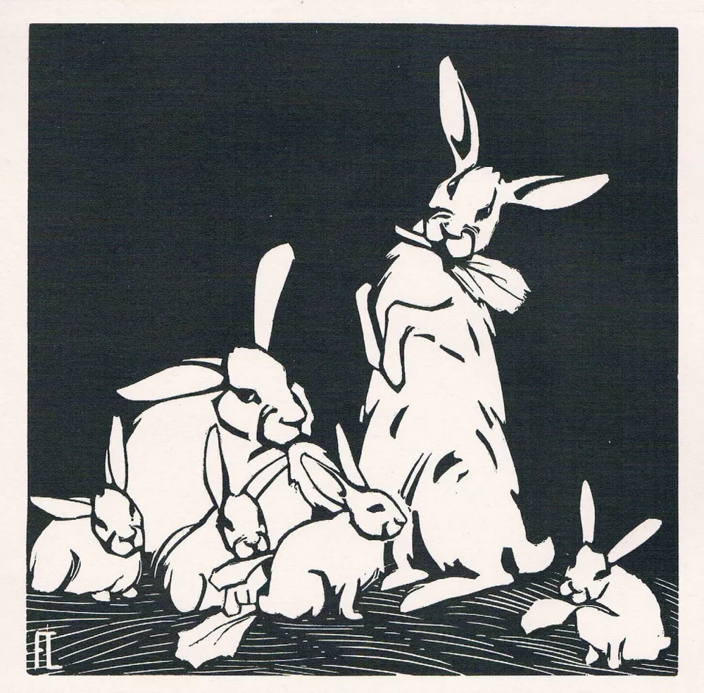 木刻 Lang - Rabbits
