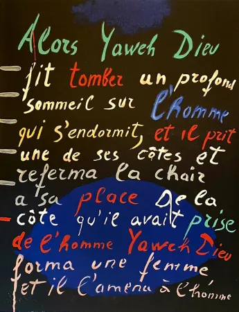 石版画 Lanskoy - Alors Yaweh Dieu