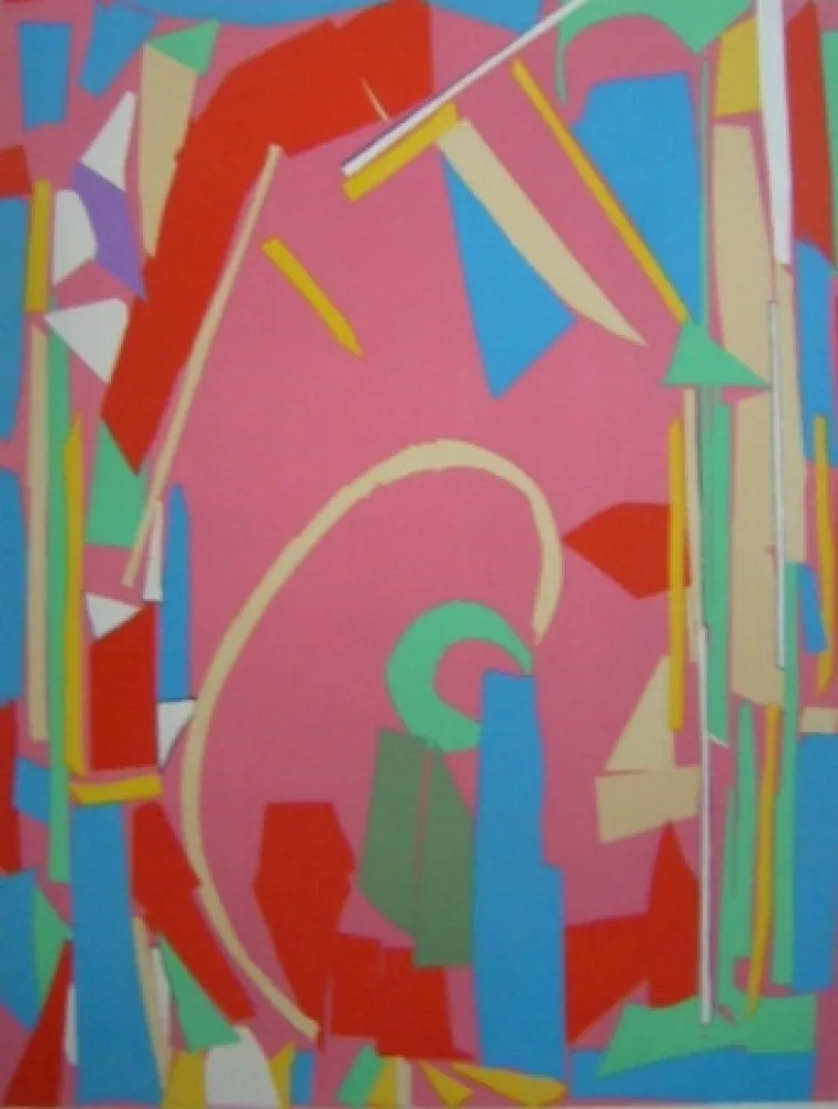 石版画 Lanskoy - Composition rose  H II