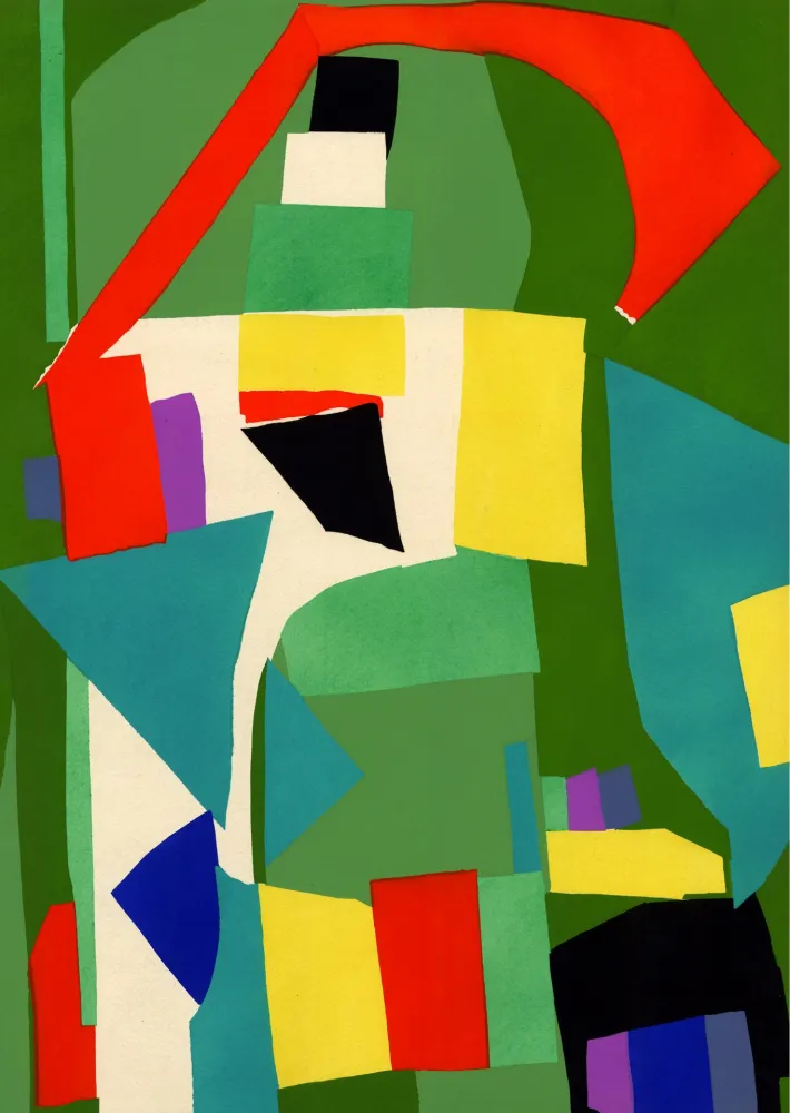 镂版印刷 Lanskoy - CORTÈGE. Pochoir original n° 18 (1959)