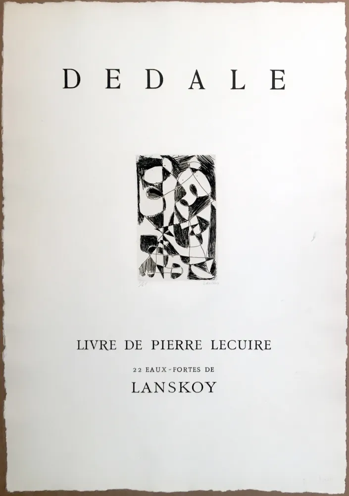 版画 Lanskoy - DÉDALE. Affiche originale gravée. Livre de Pierre Lecuire (1960)