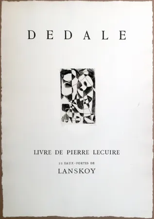 版画 Lanskoy - DÉDALE. Affiche originale gravée. Livre de Pierre Lecuire (1960)