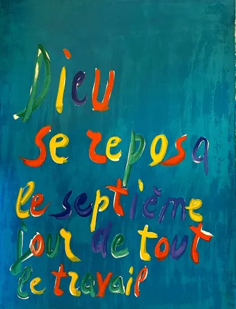 石版画 Lanskoy - Dieu se reposa le septième jour