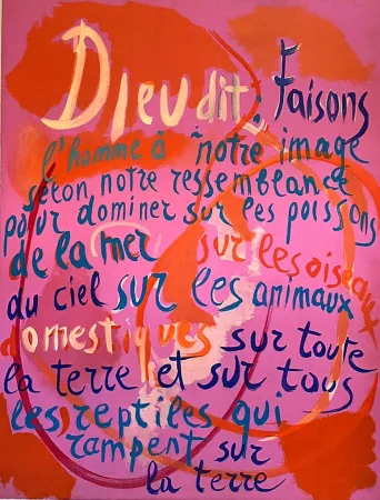 石版画 Lanskoy - Faisons l'homme à notre image