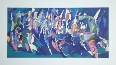 石版画 Lanskoy - Ville fantôme