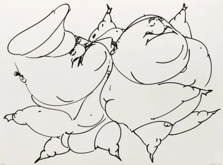 石版画 Lanzarini  - Coreografía