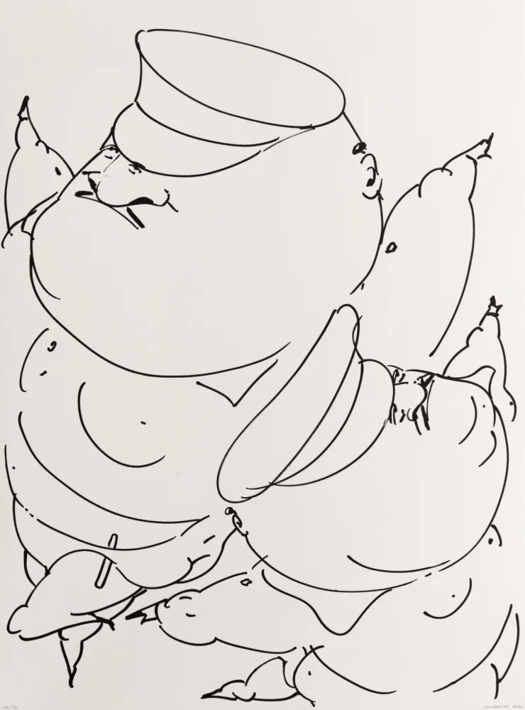 石版画 Lanzarini  - Demostración de autoridad