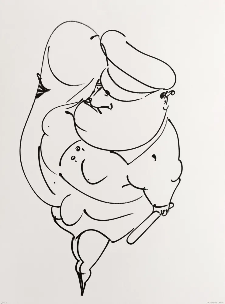 石版画 Lanzarini  - Demostración de poder