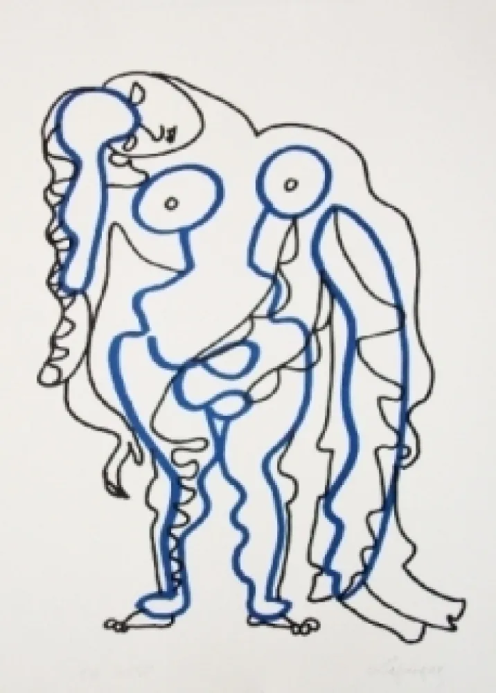 油毡版画 Lapicque - La chaire est triste