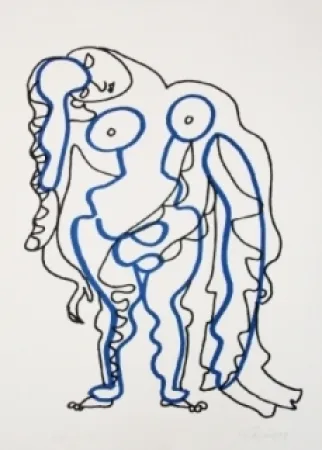 油毡版画 Lapicque - La chaire est triste