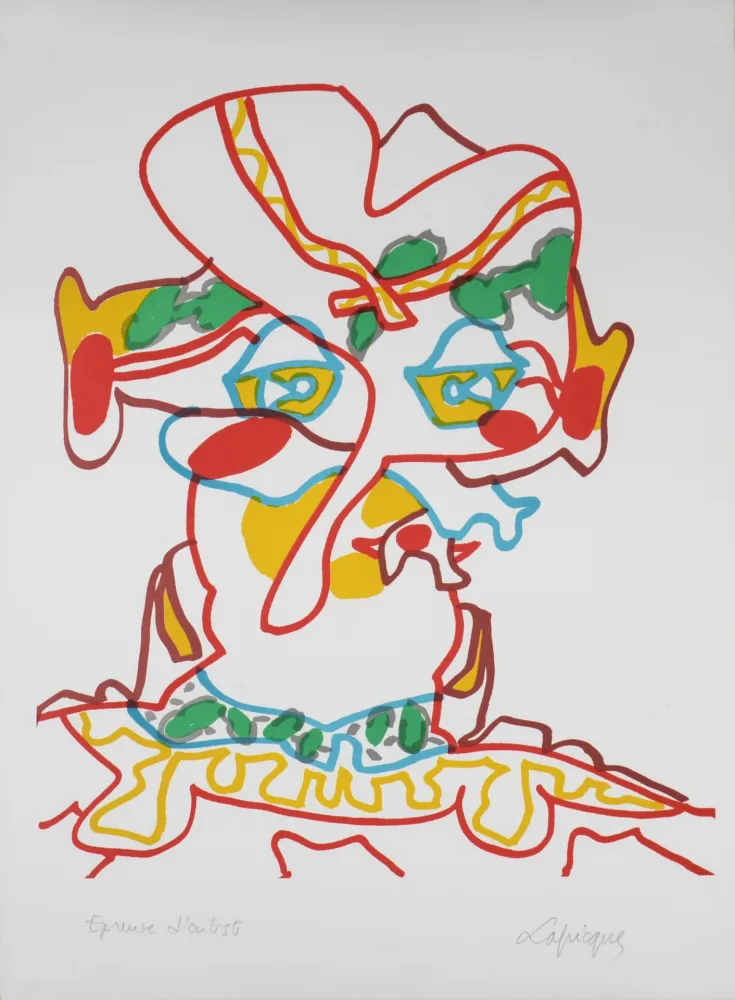 石版画 Lapicque - Le Viking, 1959 - Hand-signed