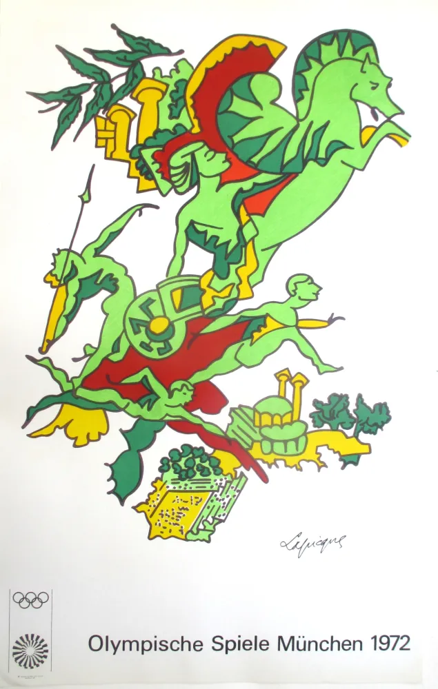 石版画 Lapicque - Olympic Games 1972, original lithograph
