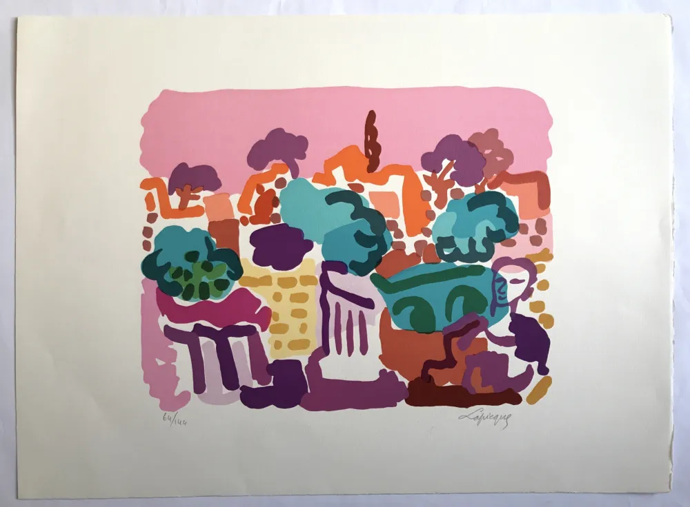 石版画 Lapicque - Printemps romain