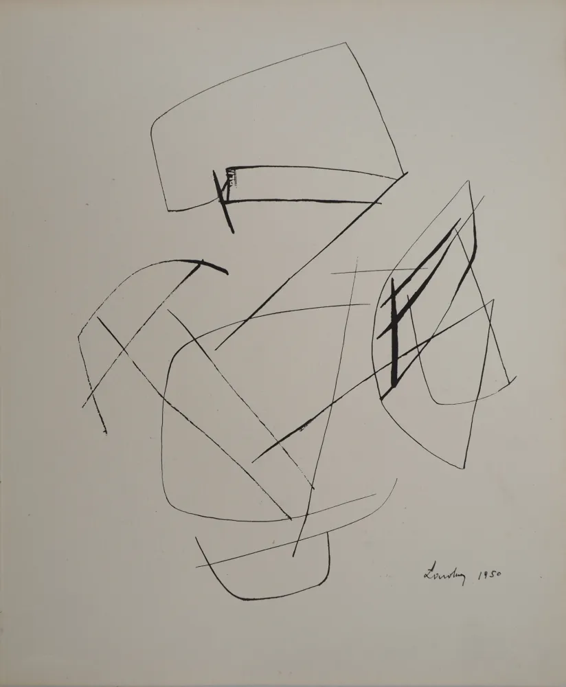 石版画 Lardera - Tracés abstraits