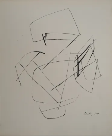 石版画 Lardera - Tracés abstraits