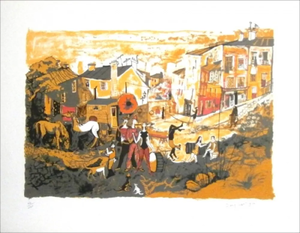 石版画 Lartigue - Le cirque