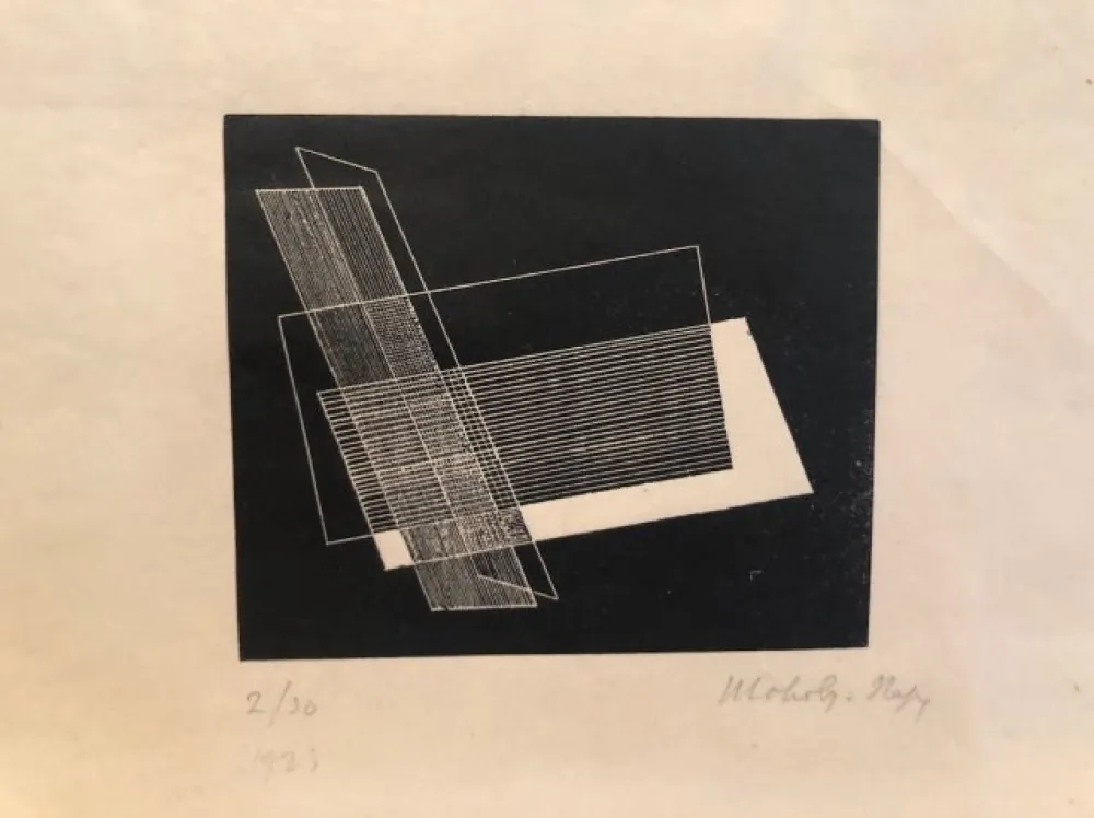 油毡版画 László - Composition