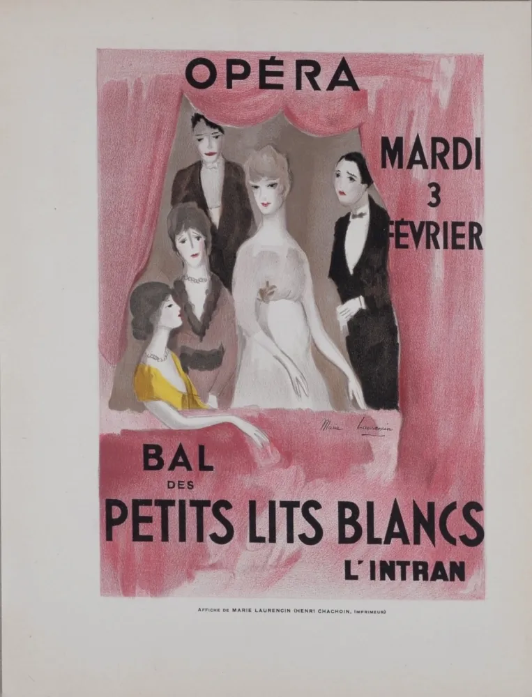 石版画 Laurencin - Bal des petits lits blancs, vers 1930
