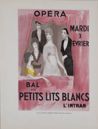 石版画 Laurencin - Bal des petits lits blancs, vers 1930