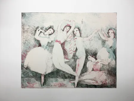 石版画 Laurencin - LES FÊTES DE LA DANSE (Lithographie). 1937.