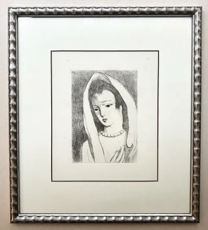 蚀刻版画 Laurencin - PORTRAIT. Frontispice de l'ouvrage 