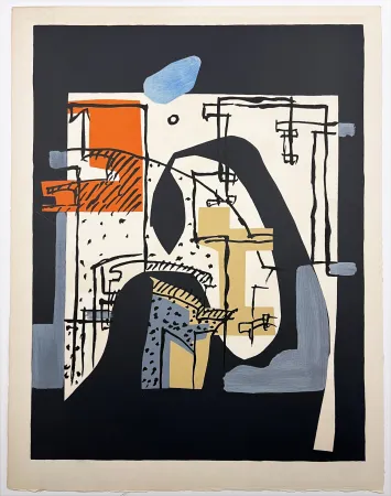 石版画 Le Corbusier - CARACTÈRES. (Le Poème de l'angle droit, 1955). Planche 17 (E4)