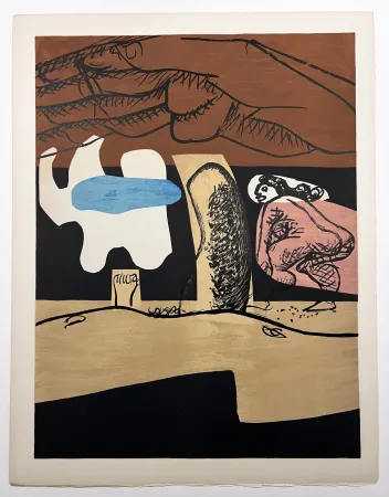 石版画 Le Corbusier - CHAIR. (Le Poème de l'angle droit, 1955). Planche 10 (C2)