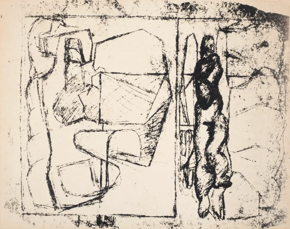 无技术 Le Corbusier - Harmonique périlleuse, C. 1960 - Unique proof!