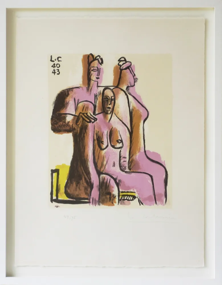 石版画 Le Corbusier - Les Trois femmes assises (1940/43)