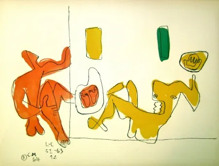 石版画 Le Corbusier - Touching their Feet