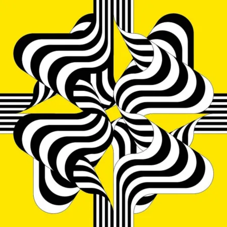 石版画 Le Parc - Larga marcha, 4 bifurcaciones, 1