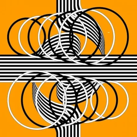 石版画 Le Parc - Larga marcha, 4 bifurcaciones 1