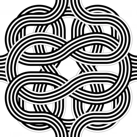 石版画 Le Parc - Larga marcha, 4 bifurcaciones, 10