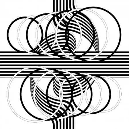 石版画 Le Parc - Larga marcha, 4 bifurcaciones 