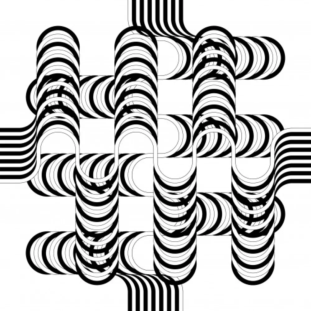 石版画 Le Parc - Larga marcha, 4 bifurcaciones, 12