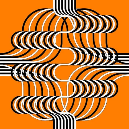 石版画 Le Parc - Larga marcha, 4 bifurcaciones, 13