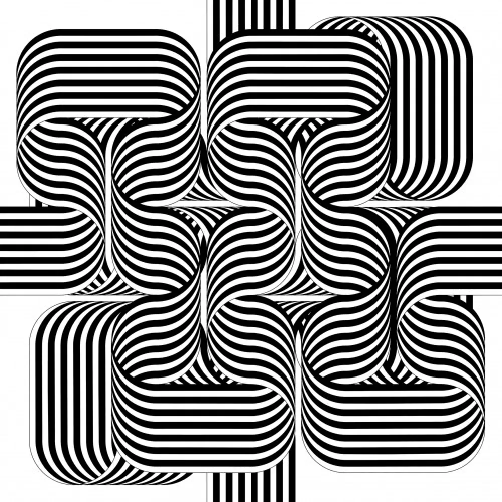 石版画 Le Parc - Larga marcha, 4 bifurcaciones, 2